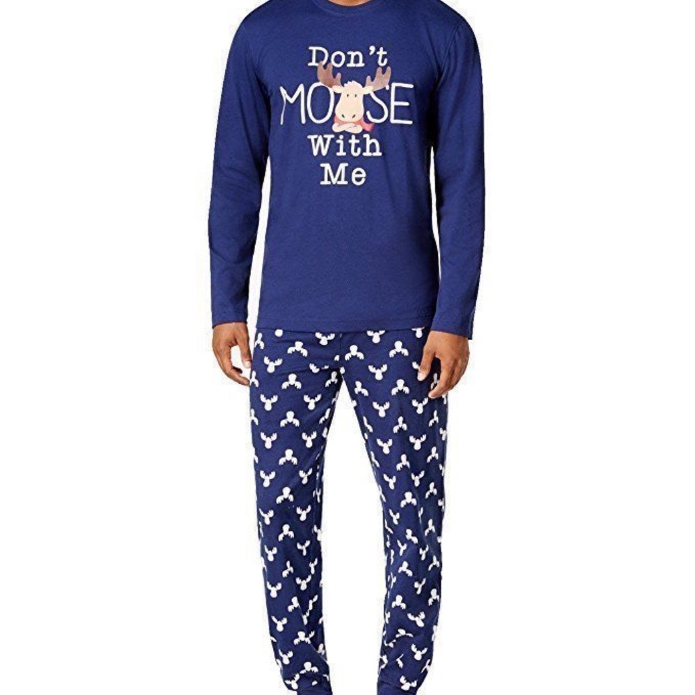 Family Pajamas Holiday Graphic Moose Pajama Set NE